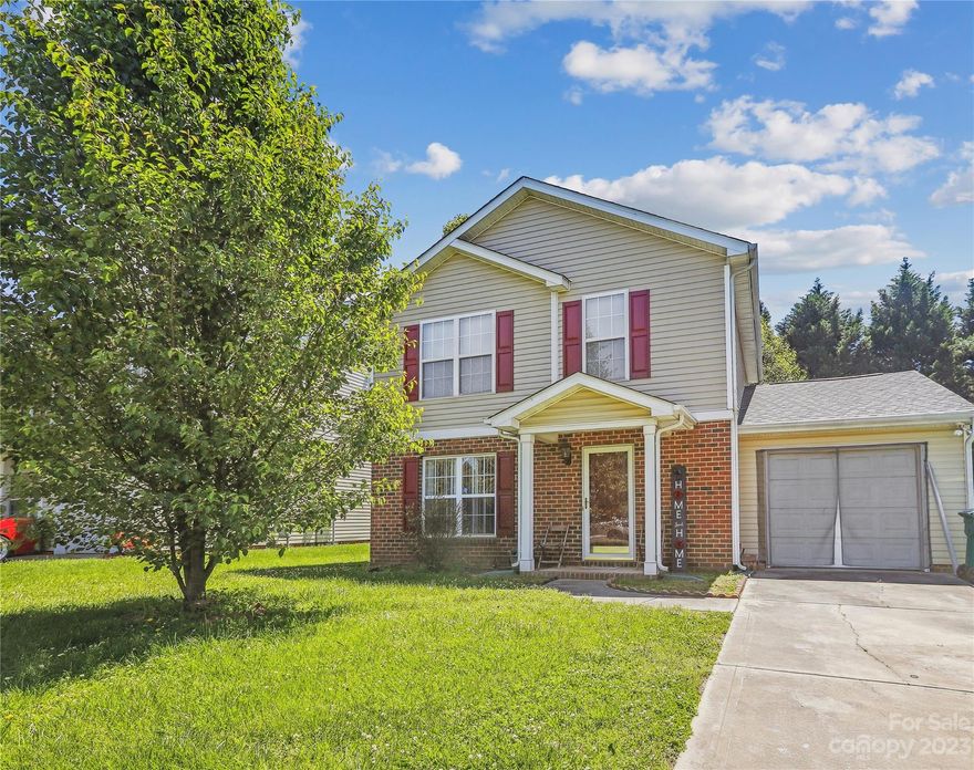 Multiple Offers Received: Best and Final By 6p Tuesday 5/9. If you’re looking for a well kept home in a convenient location look no further. This 3 bedroom, 2.5 bathroom home is  just 15 minutes from both Uptown Charlotte and University City. The spacious layout features a sizable living room with an eat-in kitchen. Upstairs the primary bedroom features an ensuite bathroom with a walk in closet and 2 additional bedrooms. The flat yard has mature trees perfect for cozying up on a summer day. This well kept home will give you the warm and fuzzies. New roof 2021 and hvac cooling unit 2022 . Low Hoa fees. Showings start Sunday May 7th. Schedule today!