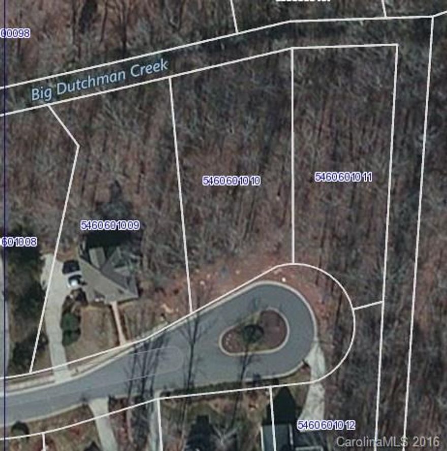 Nice mature hardwoods! Gentle slope to creek in back. Tranquil cul-de-sac lot.