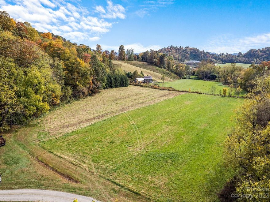 Beautiful rolling farm land on Beaverdam Creek. The Farm was previously used to grow Nursery Stock on the lower portion. The property gently rises above the pasture to heavily wooded acreage with an access road. Ideal for Single family homes or an RV park with easy access. The location is ideal for commuting to Asheville and Waynesville. City water ,sewer, Natural Gas and High speed Internet Available on Beaverdam Road...water/sewer information has been verified by the Town of Canton . The Deed describes a deeded Water line Right of Way as well . The heavily wooded portion has valuable old growth Timber and  a small spring that originates on the property...