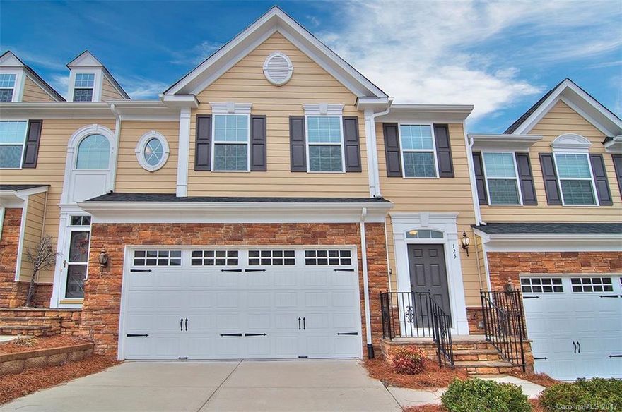 Move in ready townhome w fully finished basement. Neutral paint colors. New carpet in basement. Hardwood floors on main living area. Family room w gas logs, surround sound speakers, recessed lighting. Kitchen w granite counters, tile backsplash, ss appliances. Spacious master has tray ceiling/walk in closet. Master bath with dual sink vanity, separate tiled shower/garden tub. Basement offers bonus room, bedroom & full bath. Deck & patio. Private backyard. Lawn, trash & recycling included w HOA.