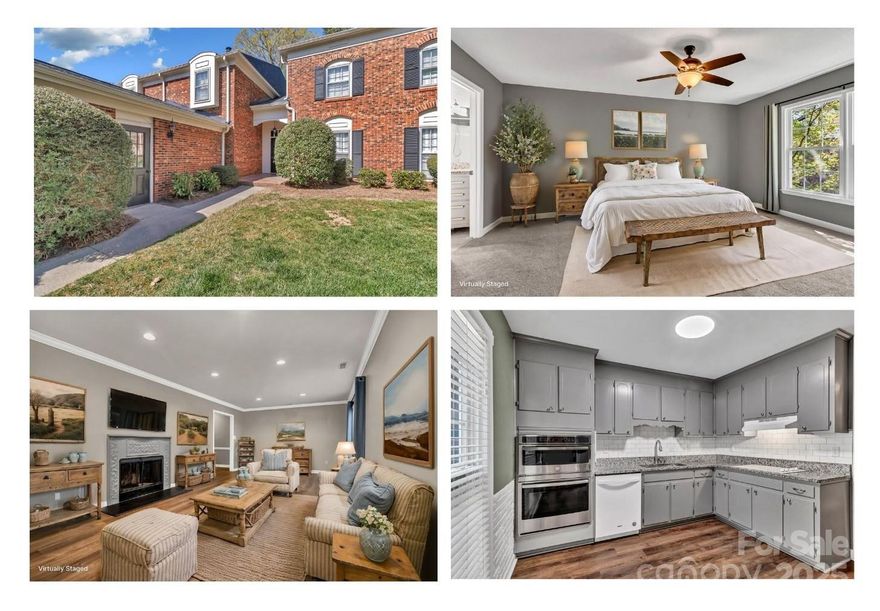 Welcome home to this move in ready 3 bedroom, 2.5 bath end unit condo.You are greeted in a quaint entry that leads to open concept living and dining room areas.Doors off the dining area lead to your private patio that you can enjoy day or night and watch the wildlife in the woods nearby. With newer LVP downstairs, new carpet upstairs and neutral painted walls you will easily be able to make this your own! Quail Hollow Estates residents can enjoy a beautifully maintained community w/ prof landscape and common area/building maintenance. Residents can spend their free time at two 8ft POOLS, clubhouse w/patio,3 scenic lakes,tennis/pickleball courts. You also have access to over 30 acres of community land and walking trails. Close to uptown, nearby shopping, restaurants, highway access, light rail and Southpark as well as a neighborhood entrance to Little Sugar Creek Greenway. HOA fee (Lowest in this subdivision) includes water,trash and exterior maintenance.