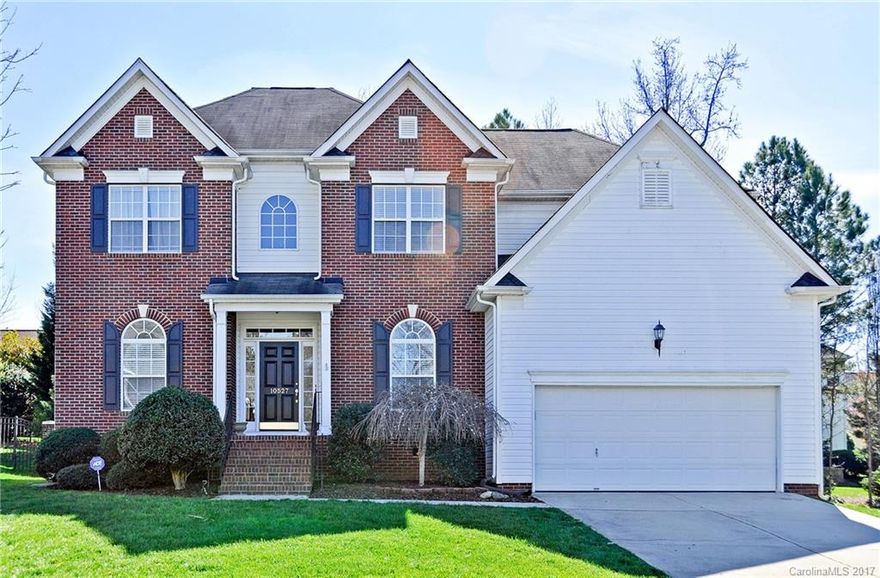 Spacious 4 bedroom plus large bonus room, 3 full bath home in desirable Carlyle near the heart of Ballantyne. This home features a formal dining room, home office/living room, one bedroom with recently updated full bath downstairs, extensive hardwood floors on main, stainless appliances & granite counters in kitchen, spacious family room with built-ins, huge master suite with walk-in closet, large bonus room, 2nd floor laundry room, very private backyard w/ large deck & paver patio in backyard.