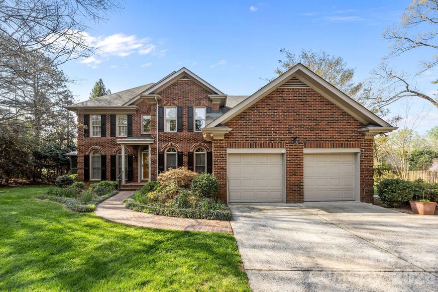 Situated on just under 2.5 Acres, this amazing Full Brick 3BR home with the Primary on Main along with a full brick ADU provides an abundance of opportunity!  Property is zoned such that there are numerous options for development and expansion!  Fabulous Layout with kitchen adjoining the screen porch plus full brick ADU with 1/2 bath and fireplace provide the opportunity to design your dream home along with a home office, gym/fitness, guest/nanny suite - the possibilities are endless!  The acreage provides the chance to expand the home or build additional homes on the property.  Several updates were made over the last 10-15 years including the kitchen, primary bath, screen porch addition.  Situated in one of CMS Top School zones and Convenient to shopping & restaurants at Waverly, Promenade, Blakeney as well as I-485, medical and office facilities and more!  Don't miss out on this fabulous property!