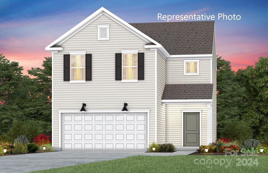 The List Price INCLUDES our current sales incentive as shown on our website, call for details. New Construction Home ready NOW.  Located minutes away from the Whitewater Center, shopping and dining and proximity to Mountain Island Lake and Charlotte Douglas International Airport.  This Douglas Floor Plan includes 3 beds and 2.5 baths.  Main floor includes Guest Bedroom, Dining Area, Kitchen with White Cabinets, Granite Countertops, Stainless Appliances and extended Bar-top, and more.  Second floor includes Owner's Suite with Walk-in Shower; Secondary Bedrooms with Bathroom, Laundry, and Flex Space for office or gaming area.  Move-in Package included with Refrigerator, Wash & Dryer and Standard Window Blinds.  Please contact listing office to set an appointment to view home site and floor.  We are offering special finance incentive with use of our preferred lender.  HOA fees include High-Speed Internet and TV service. All Photos are representative only, not of this home.