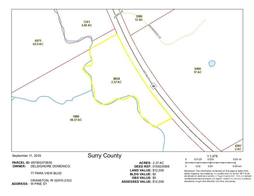 Come explore this 2.37 acre property offering privacy, natural beauty and endless possibilities. A peaceful creek winds along the land, adding charm and character. With no restrictions you're free to use the property as you wish- whether for recreation, camping or future investment. Zoning allows singlewides, doublewides, on and off frame modulars, and site built homes. Address not officially assigned; only used for reference purposes.