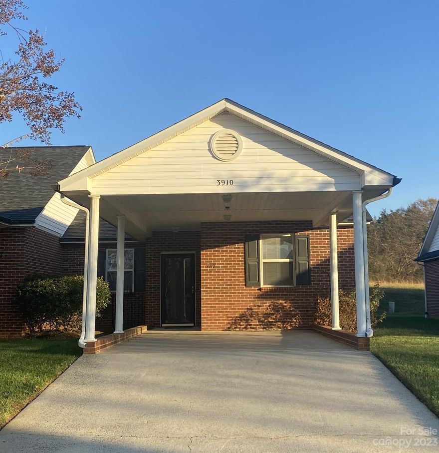 The Terraces are a highly desirable 55+ community in Denver, NC with a community Club House and close proximity to restaurants/shopping.  You will adore this all one level, move-in ready END UNIT, with new carpet and fresh paint. This home features 2 bedrooms, 2 full baths, and a Vaulted ceiling in the Living Room.  The Kitchen is spacious with lots of cabinetry, a pantry, and looks from the kitchen into the vaulted Living Room with lots of light. The Primary Suite features an ensuite bath with a large walk in closet.  And enjoy outdoors on your patio that backs up to a landscape berm for privacy and not another home.  There's even an additional storage area off the backyard patio and a carport with additional parking on your own driveway.  Closing can take place after the probate closes on Jan 9, 2024.