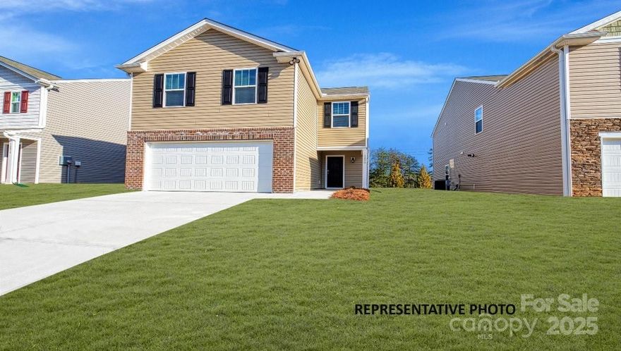 THIS HOME IS UNDER CONSTRUCTION. The Aisle is a spacious & modern two-story home designed with open concept living in mind. This home features four bedrooms, two & a half bathrooms & a two-car garage, making it perfect for your new home. Upon entering the home, you'll be greeted by an inviting foyer that leads directly into the heart of the home: the great room. This impressive space features a living room, dining area, and well-appointed kitchen. The kitchen is equipped with a pantry, stainless steel appliances, & a large island with a breakfast bar, making it perfect for both cooking and casual dining. Home also features a primary suite, complete with a large walk-in closet and en suite bathroom featuring dual vanities and a spacious shower. The additional three bedrooms share a full bath that includes dual vanities. Outback is a patio, perfect for outdoor entertaining or enjoying beautiful weather. REPRESENTATIVE PHOTOS