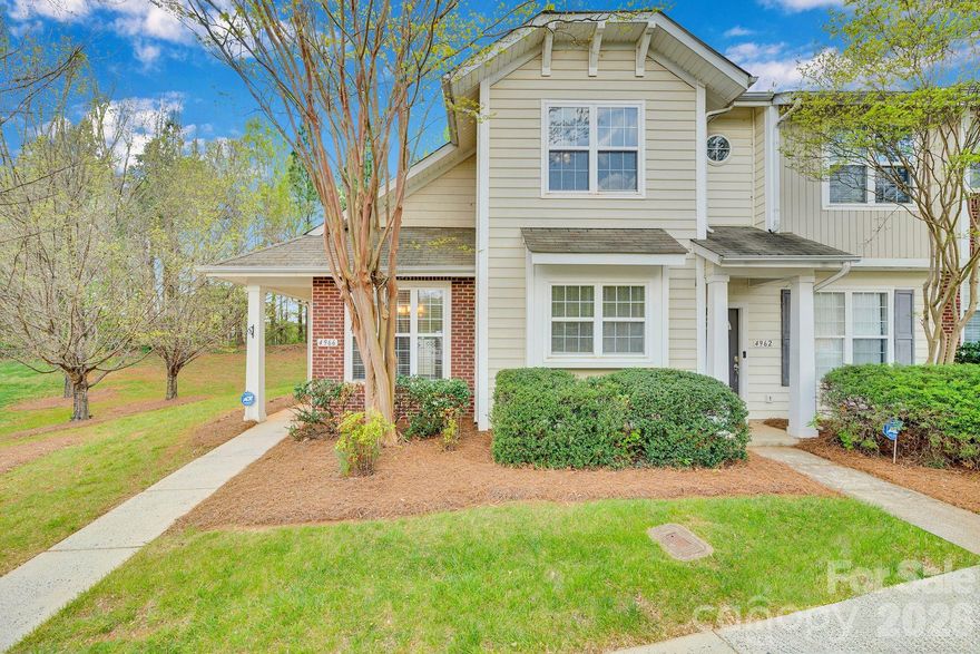 Welcome home to maintenance-free living in the sought-after Villages of Avonlea! This beautiful 3-bedroom, 2.5-bathroom end-unit townhouse is move-in ready and offers the perfect blend of comfort and convenience. The desirable floor plan features a primary bedroom on the main level complete with a walk-in closet and an ensuite bath with garden tub, providing a private retreat away from the secondary upstairs bedrooms.

The heart of the home boasts an open-concept living area with vaulted ceilings and a cozy gas fireplace, perfect for movie night and chilly evenings. The kitchen has a food pantry and comes fully equipped with refrigerator, gas range, microwave and dishwasher and an abundance of cabinetry and spacious counter space, making meal prep a breeze. Featuring a wide window sill that is perfect for your indoor herb garden and plenty of room for your recipe books. Situated on a corner lot, this home enjoys additional natural light and a sense of privacy rarely found in townhome living. Beyond the living areas, the home provides exceptional storage versatility also rare in a townhouse!

Key Features:

Main Level Living: Primary suite and laundry closet located on the first floor.
Upstairs Retreat: Two spacious secondary bedrooms with large closets and a full bath on the second level.
Private Patio: A secluded outdoor space perfect for morning coffee, evening relaxation, or container gardening.
Storage: Generous closet space, attic and outdoor storage in private patio.
Outdoor Amenities: Enjoy the community’s refreshing outdoor pool just in time for summer.
Parking: Two assigned parking spaces directly in front of the unit, plus ample visitor parking.
Prime Location: Tucked away in a serene setting that feels worlds apart, yet only 10-15 minutes from major highways, UNC Charlotte, premier shopping and dining, and WT Harris business center. 

Don't miss your chance to own in this vibrant community!