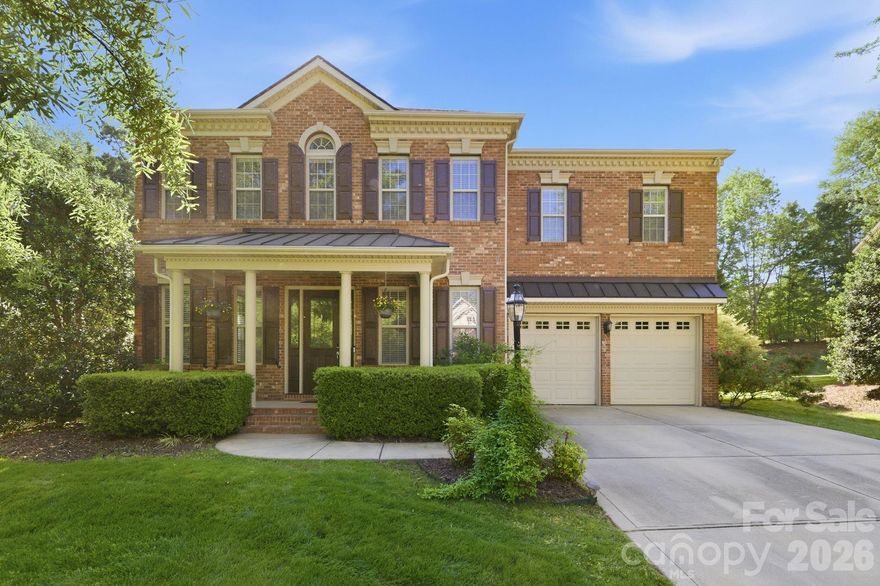 Welcome to this beautifully updated 4-bedroom, 3-bath home in Waxhaw, perfectly positioned on a quiet cul-de-sac lot with timeless brick curb appeal. A newly installed roof and professionally enhanced landscaping create an inviting outdoor setting designed for both relaxation and entertaining. Inside, you’ll find impressive 10-foot ceilings and 8-foot doors, delivering an open, airy feel throughout. Engineered hardwood floors extend across both the main and upper levels, adding warmth and continuity to the home’s thoughtfully designed layout.
A spacious flex room with French doors offers ideal space for a home office, playroom, formal sitting room, or creative studio — perfect for today’s remote work and lifestyle needs. The formal dining room flows seamlessly into an open-concept living area, where the great room connects effortlessly to the kitchen and breakfast area — ideal for entertaining and everyday living. The main level also features a functional drop zone, private laundry room, and access to a screened-in porch and brick paver patio overlooking a lush, fenced backyard. A charming storage shed provides additional space for lawn equipment or hobbies. Smart home upgrades include a smart thermostat and irrigation system, giving you easy control and energy efficiency. Upstairs, the spacious primary suite offers a private retreat with an en suite bath and large walk-in closet. Two secondary bedrooms share a convenient Jack-and-Jill bathroom, while the fourth bedroom has access to a separate full hall bath. Every bedroom includes a walk-in closet — a rare and highly desirable feature. A generous bonus room provides flexible space for a media room, home gym, or playroom. Located in desirable Prescot in Waxhaw, close to shopping, dining, and top-rated schools, this home combines modern convenience with classic charm.