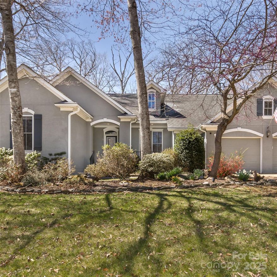 Discover the essence of lake living just a stone's throw from the stunning Biltmore Lake and its picturesque trails! This beautifully designed stucco home offers convenient one-level living on a spacious 0.35-acre lot, encompassing a generous 3,177 square feet of well-appointed space. Newly refinished ¾" solid oak hardwood flooring flows throughout the main living areas, including the expansive primary bedroom.Boasting four bedrooms and two and a half baths, the open floorplan invites you to experience comfort and style. The expansive living room is highlighted by a cozy gas-log fireplace and a ceiling fan, perfect for gatherings. The kitchen is a chef’s dream, showcasing granite countertops, a tasteful backsplash, a convenient breakfast bar, and a dining area adorned with elegant wood floors. You'll also find a full-size laundry room and a generous walk-in pantry for all your storage needs.Retreat to the luxurious primary suite, complete with custom walk-in closets for all your wardrobe essentials. This well-designed home features a split-bedroom plan for added privacy, 9-foot ceilings throughout, and a dedicated study for remote work. Enjoy the outdoors from your covered front porch or relax on the back deck, which offers captivating winter views of Biltmore Lake.Nestled in a serene cul-de-sac, this home is just a short walk from the lake, providing easy access to a wealth of community amenities. Enjoy a boathouse, swim beach, and courts for tennis, pickleball, and basketball. There’s also a playground, miles of scenic trails around the lake, a clubhouse, and a cozy community fire-pit.As an added bonus, a 2-Year Home Warranty will be included for the buyers at closing. Don’t miss this opportunity to live in the beautiful Biltmore Lake community!