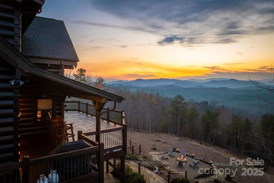 Imagine waking up to views of mountaintops peeking out through the morning mist & ending each day w/ a sunset of indescribable beauty. Discover your slice of paradise in the heart of the Blue Ridge Mountains. This property isn't just a home; it's a lifestyle. Perched on 6 wooded acres, this custom-designed log home offers 3,755 sqft of luxurious living space. Upon entering, your gaze is captivated by the endless mountain views shimmering through windows stretching from floor to towering ceiling. Ideal for entertaining, the kitchen includes an 8' island w/ breakfast bar, custom wood cabinets, gorgeous granite counters, Bosch appliances include a wall oven. Sip coffee on the covered porch off the large primary en-suite, BA w/ tile shower, walk-in closet. Huge loft offers a sitting area, separate office, full BA & 2 Guest BRs. Walkout basement has bonus room, full BA, XL laundry room, great room & exercise area. Gorgeously landscaped yard, fire pit & storage building. Come Live Your Dream