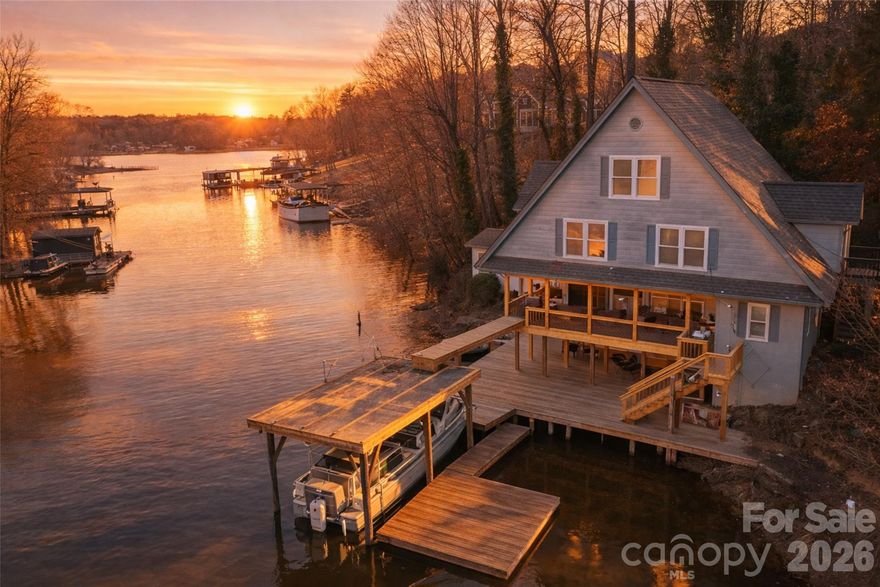 Rare opportunity to own lakefront property in a peaceful cove on Lake Wylie in Rock Hill, SC. This property offers beautiful water views and direct access to the lake. It features a Duke Energy–permitted covered dock that includes a rare grandfathered floating dock, a unique find on Lake Wylie, along with two boats and a paddle boat that convey with the home.

The unique A-frame home is being sold AS-IS and is priced to reflect the value of the waterfront lot and its potential. This makes it an ideal opportunity for buyers or investors looking to renovate, customize, or build equity in a highly desirable lakefront setting. Enjoy ample outdoor space and a deck perfect for taking in the lake lifestyle.

With premier waterfront access and strong upside potential in a sought-after location, this property presents a standout opportunity on Lake Wylie. Contact the listing agent for important additional details.