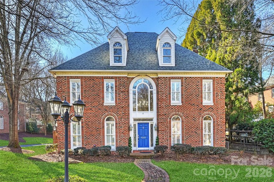 Privately gated and thoughtfully designed for true lock-and-leave living, this all-brick home on Colony Road is distinguished by a stately brick perimeter wall that enhances privacy, security, and architectural presence in the heart of SouthPark. With generous interior spaces and a fully enclosed private courtyard, the home offers exceptional privacy and ease of living.
Hardwood floors span the main level, complemented by fresh interior paint and timeless finishes throughout. Formal living and dining rooms provide elegant, well-proportioned spaces for gatherings and everyday living, while the inviting family room features custom built-ins, a gas fireplace, wet bar, and direct access to the private courtyard—creating a seamless indoor-outdoor connection.
The updated kitchen is anchored by a generous conversation island and includes stainless steel appliances, tile backsplash, and sun-filled windows. A striking central staircase adds architectural presence, while a secondary rear staircase enhances flow and functionality throughout the home.
Upstairs, the layout offers exceptional flexibility with two spacious primary suites—one equally suited as a bonus room, private guest retreat, or executive home office—along with two additional bedrooms connected by a Jack-and-Jill bath. The primary suite features a luxuriously renovated bath, designed for a refined daily experience.
Recent improvements further elevate peace of mind, including a new roof, two new HVAC systems, and refreshed exterior trim and woodwork.
This SouthPark home is defined by thoughtful updates, functional elegance, and long-term ease of living.
A comprehensive list of system and infrastructure improvements completed within the past two years is available.