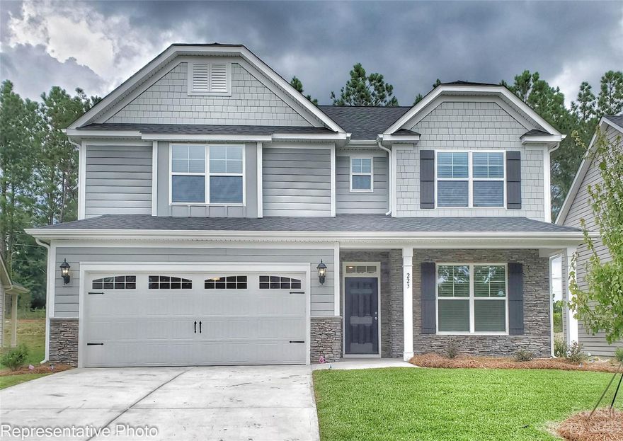 Proud to be named 2023 Builder of the Year, by the Home Building Association of Greater Charlotte! This beautiful Drexel plan has 5 bedrooms, 3 baths, and more than 3,000 square feet. On the main level, the beautiful kitchen has upgraded white cabinets & island, quartz counters, and stainless appliances including a gas cooktop and wall-oven. The second floor includes the primary suite and three additional bedrooms along with a loft. Other extras include a gas fireplace with slate surround in the family room, a luxury shower with bench seat and white tile in the primary bath, and quartz counters in all bathrooms. Enjoy the outdoors on the rear covered porch and 12x12 patio. Onsite New Home Specialist can provide guidance regarding estimated completion dates - however any dates provided are subject to change.