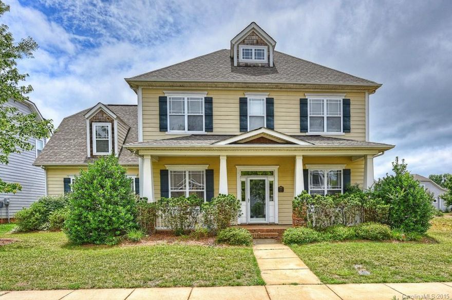 Beautifully maintained two story in popular Bonterra! Features include: rocking chair front porch, covered back porch, back load garage, loaded kitchen with stainless appliances and granite counters, master suite has sitting area, bonus room, low maintenance back yard, in-ground irrigation.