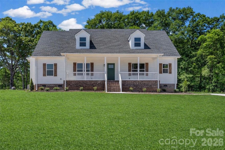 Welcome to this stunning new construction ranch home, built with quality craftsmanship by a reputable builder and offering durability, style, and modern convenience. Step inside to an open floor plan featuring soaring custom ceilings that create an inviting and spacious atmosphere. Seamless shower doors, designer cabinets, custom lighting and so much more. Looking to build a pool? There's plenty of room in the back to make that dream come true. Enjoy peaceful outdoor living with a huge back porch overlooking serene wooded views—a perfect retreat for relaxation or entertaining. No HOA, no restrictions, and a prime location make this home an incredible opportunity for those seeking privacy and freedom without sacrificing convenience. 5 Minutes from I 85. Don't miss out on this beautifully designed home!