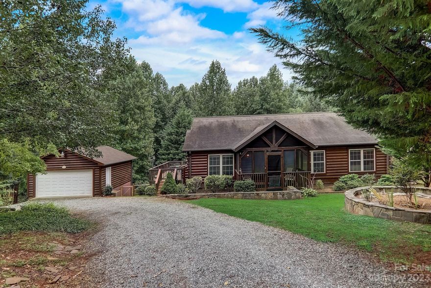 Beautiful Log Cabin in Lake Lure! 3 Bedroom, 2 Bath with Detached 2- Car Garage on 2.12 Acres! Screened-In Back Porch and Side Deck Overlook the Large Fenced-in Back Yard that Leads Down to a Creek.  The Detached 2- Car Garage and Tall Crawl Space Offer a Ton of Storage Space. Kitchen Sink Has a Separate Reverse Osmosis Water Filtration System. The Sweetbriar Farms Gated Community Offers a Nice Playground, Covered Picnic Area and Recreation Area all Overlooking Cedar Creek. Home is Being Sold Fully Furnished and Would Make a Great 2nd Home or Vacation Rental Property!