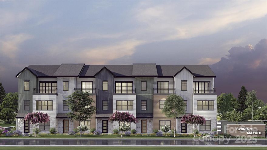 Discover this stunning brand new three-story townhome in Huntersville, just 15 minutes from Birkdale Village, North Lake Mall, and I-77. This modern residence features an open floor plan with 3 bedrooms and 3.5 bathrooms, including a convenient first-floor en suite. Enjoy luxurious details such as quartz countertops, a spacious kitchen island, and walk-in closets. The owner's suite boasts a private balcony, while upgraded lighting, flooring, and finishes enhance the home's appeal. Additional highlights include a mudroom with built-in bench and lockers and an attached two-car garage. An optional upgrade for an electric fireplace adds even more charm to this exceptional home. Perfect for those seeking comfort and style in a prime location!
Proposed completion February, 2025. All photos are representative. Builder contract to be used. Be cautious when visiting the property, it is an active construction site. Model located at 706 Falling Oak Circle (opens end February)