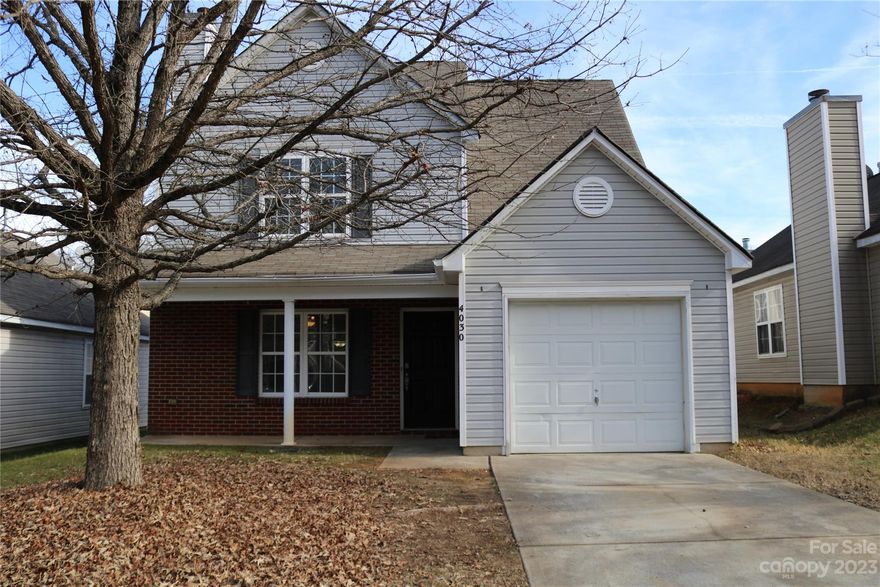 An Attractive 2 story home situated on a cul-de-sac street with a level yard. featuring rocking chair front porch. Large family room accented by a fireplace with definitive wood mantel. which gives this home has a cozy and warm feeling. The Seller has completely renovated every element of the house. Brand-New stainless-steel appliances Brand new kitchen cabinets and quartz counter tops. Brand new luxury vinyl planks floors on the main level Brand new carpet upstairs. Brand new bathroom vanities.  Upstairs is the Primary Bedroom with its own bath separate shower and garden tub and a one sink vanity and cosmetic space. Two other bedrooms upstairs supported with their own bath.  4030 Cindy Woods is located in a quiet and safe subdivision located off Beatties Ford Road. Close to I-85 and one exit away from I-77. Also, available to rent at $1,895.00The Seller is a real estate agent.