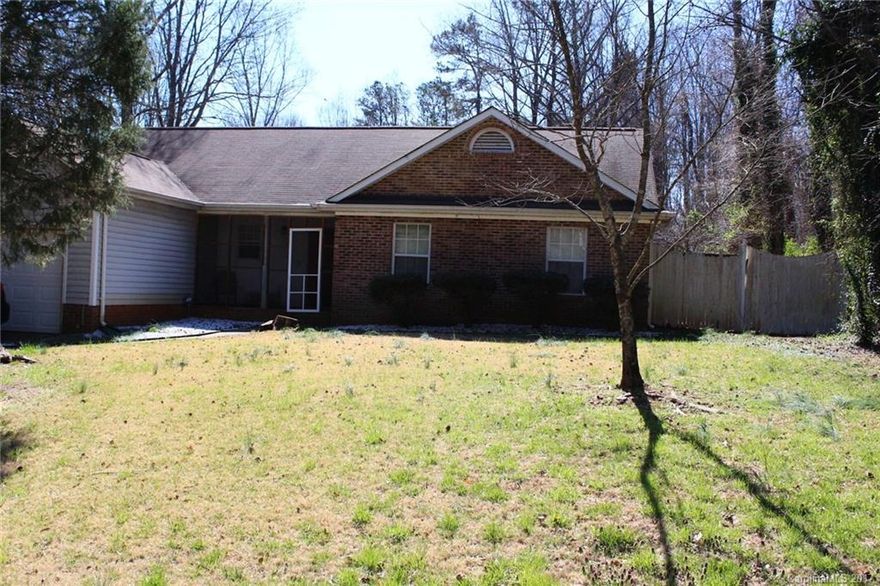 Property has unique characteristics and great bones.  Seller has given it a lot of personal details and attention. Priced for you to make your desired changes.  Granite, tile floors and stainless appliances in kitchen. Upgraded marble floor in foyer, complete with chair rails.  Great Screen porch in back overlooks custom made fire pit and fenced back yard.  Chandelier in dining room, refrigerator in kitchen, and security system do not convey.  Property is being sold in AS-IS condition.