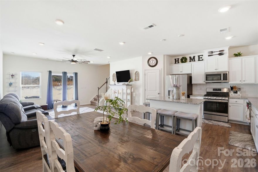 Spring is almost here… do not pass on this opportunity. This Energy Efficient, low-maintenance townhome pairs everyday comfort with an easy, lock-and-leave lifestyle. The main living spaces flow naturally for entertaining and daily routines, generous storage keeps things tidy, and natural light makes the home feel warm and inviting. Exterior care is handled by the HOA, so your weekends are yours.

Location does the heavy lifting, minutes to 485 and 74 for fast commutes and one-loop errands across the Charlotte, Matthews, Monroe corridor. Efficient systems and smart-home touches, Ring doorbell, exterior security camera, smart thermostat, ceiling fans and LED lighting, help keep typical utility costs in check, a smarter way to live without sacrificing comfort. Close to shopping, restaurants, groceries, parks, and everyday essentials.