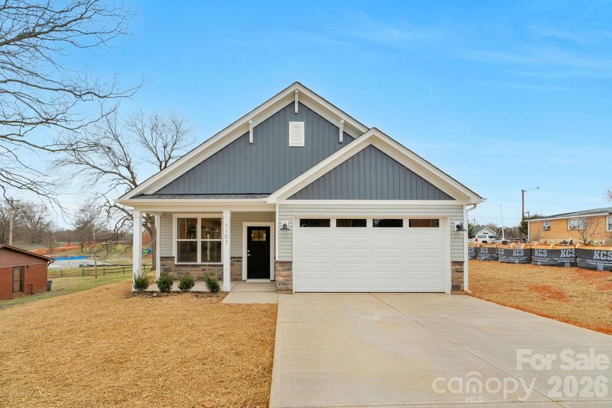 UP TO $20,000 IN LENDER CREDITS AND UP TO 100% FINANCING WITH NO PMI.

Welcome to this move-in ready 3 bedroom, 2 bath new construction ranch in Monroe, NC — an excellent opportunity for first-time buyers or investors alike. This single-story home offers easy, low-maintenance living with a functional layout designed for everyday comfort.

The open-concept floor plan connects the living room, dining area, and kitchen, creating a bright and versatile space that works well for both daily living and entertaining. The kitchen features modern finishes and ample cabinet space, making it practical and stylish.

The primary suite offers a private retreat with an en-suite bath and generous closet, while two additional bedrooms and a second full bath provide flexibility for guests, a home office, or rental potential.

Enjoy the advantages of new construction, including updated systems, energy efficiency, and minimal maintenance — ideal for buyers looking to control costs or investors seeking a turn-key property. Convenient access to major commuter routes to Charlotte and surrounding areas adds to the home's strong long-term appeal.

LENDER CREDITS AND 100% FINANCING ARE SUBJECT TO BUYER QUALIFYING THROUGH THE PREFERRED LENDER.