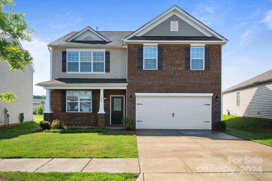 Charming two-story home in the Sutton Farms subdivision in Charlotte! This home boasts a spacious two-car attached garage with a fenced backyard and a cozy patio. Cozy up by the fireplace in the living room, seamlessly connected to the kitchen for effortless entertaining and everyday comfort. The kitchen is complete with a breakfast area, offering a delightful space to start your day with a smile. Plus, entertain guests in style with a formal dining room. With one bedroom conveniently located on the main level, this home offers flexibility and convenience for guests, home offices, or multi-generational living arrangements. Retreat upstairs to discover the primary bedroom oasis, along with three additional bedrooms, providing ample space for rest, relaxation, and personalization.