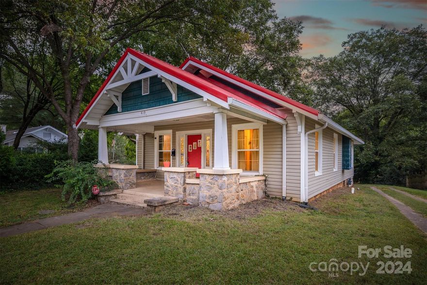 With Downtown Hickory under a mile away this property has so much to offer!  Enjoy city living to it's fullest with dining, shopping, events, you name it all in walking distance.  From its location to its charm this home Built in 1922 and remodeled in 2013 still has all of its original character with a rocking chair front porch, original hardwood floors, French doors leading to a formal dining room with bay windows, large open eat in kitchen, and more.  Updates include plumbing, electrical, replacement double hung vinyl windows, low maintenance vinyl siding and metal roof.  Venture out back to the multi-level deck that leads to a deep backyard that tears down three levels for all of your outside needs and activities.  Need storage, find the Concrete stairs under the deck that takes you to cellar with plenty of room.  This is a great opportunity to live, walk, and explore in an established area with an ever growing downtown atmosphere. Don't miss this opportunity come see for yourself!