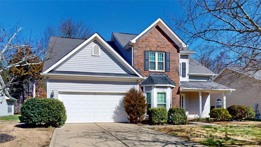 Spacious 4 bedroom in Steele Creek with primary bedroom on the main floor!  3 bedrooms upstairs, including one that could be a great play/media/flex room.  Kitchen has plenty of countertop space a bar seating, along with a breakfast nook overlooking the private wooded backyard.  Convenient deck for grilling and outdoor dining.  2 story living room is complete with a gas fireplace.  2 car garage with ample parking on driveway.  Cul-de-sac location.  Close to shopping and dining in the area.  Available for immediate move-in.  Landlord prefers no pets but may be considered.  Tenant responsible for all utilities and lawn care.