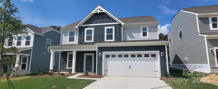 Welcome to the Dearborn at Canterbury Station! This community is located just minutes from Wingate University & offers all the amenities needed for a functional lifestyle. Walking in from your front porch, you are greeted with an inviting foyer with a private study with French doors just off to the side. The home opens up to an inviting family room & kitchen. The kitchen is equipped with stainless steel appliances, island & breakfast area. Just off the kitchen, you can walk out to your cozy extended patio. Upstairs you will find a spacious loft, laundry room & 2 additional bedrooms before entering your owners suite. The owners suite is fit for royalty with a tray ceiling, LED lights, spacious walk-in closet & en-suite meant for the spa. The en-suite is functional & elegant with a separate tub & tiled shower, dual vanity & private toilet area. You don't want to miss this home!