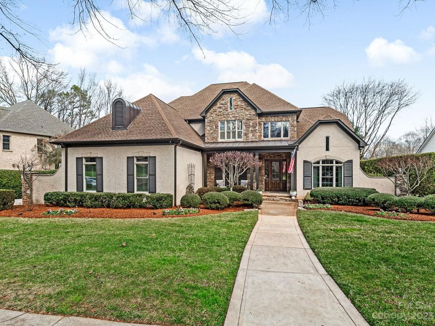 All of the quality features you would expect in this stunning Highgrove home.  Custom built by Dienst Builders, this beautiful home spares no detail: high ceilings, heavy moldings, built-in cabinetry, custom wine room, coffered ceiling in the spacious great room, elegant vaulted ceilings in the formal living room and primary bedroom suite, hardwoods throughout the main floor and upstairs hallway.  Main level primary suite with huge bath featuring new frameless glass shower enclosure, newly re-grouted tile, his/hers vanities and jetted tub.  Upstairs 3 large secondary bedrooms, adjoining jack and jill bath, a bonus room AND a rec room, both of which could function as bedrooms if needed.  Outdoors, a true entertainer's delight: gorgeous heated, salt water pool with travertine tile decking, terrace and outdoor fireplace.  Lush, professional landscaping with in-ground irrigation in front and rear.  3 car garage with epoxy flooring and custom cabinetry. HVACs from 2022. Pool pump 2 yrs old.