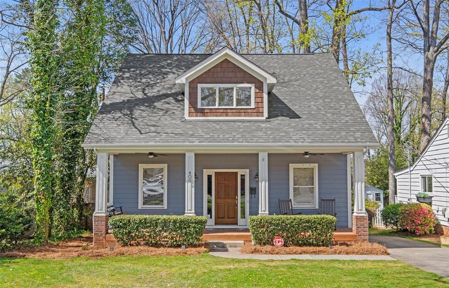 Sun lit bungalow in the heart of Cotswold! This 1.5 story home features an open floor plan, wood floors throughout & high ceilings. Main floor primary suite with walk in closet and ensuite including glass shower & dual vanities. Upstairs houses 2 secondary bedrooms and a spacious hall bath. The kitchen features 42” cabinets and stainless steel appliances open to eat-in kitchen area and living room with gas fireplace. Perfect house for everyday living, relaxing & entertaining with front porch and rear deck / patio overlooking private backyard.  Roof 2022, HVAC 2018/2022, water heater 2021 – this home is move in ready! Welcome home!