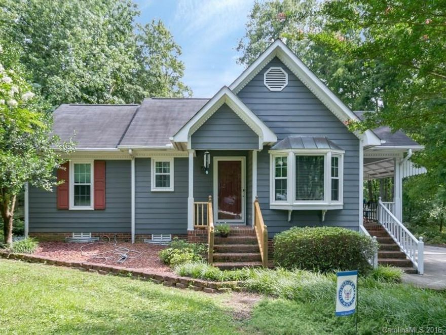 Charming one story home in a fantastic neighborhood. Spacious, over an acre, yard w/ mature trees, 2 covered porches & large deck. Open layout! Updated flooring throughout! Spacious great room w/ vaulted ceiling, fireplace, built ins & access to deck. Dining area w/ molding detail. Kitchen w/ great storage, breakfast area & bay window. Large master suite w/ WIC & private bath. 2 additional BDRMs. Storage shed & closet. Just minutes to downtown Concord, park, schools & shopping.