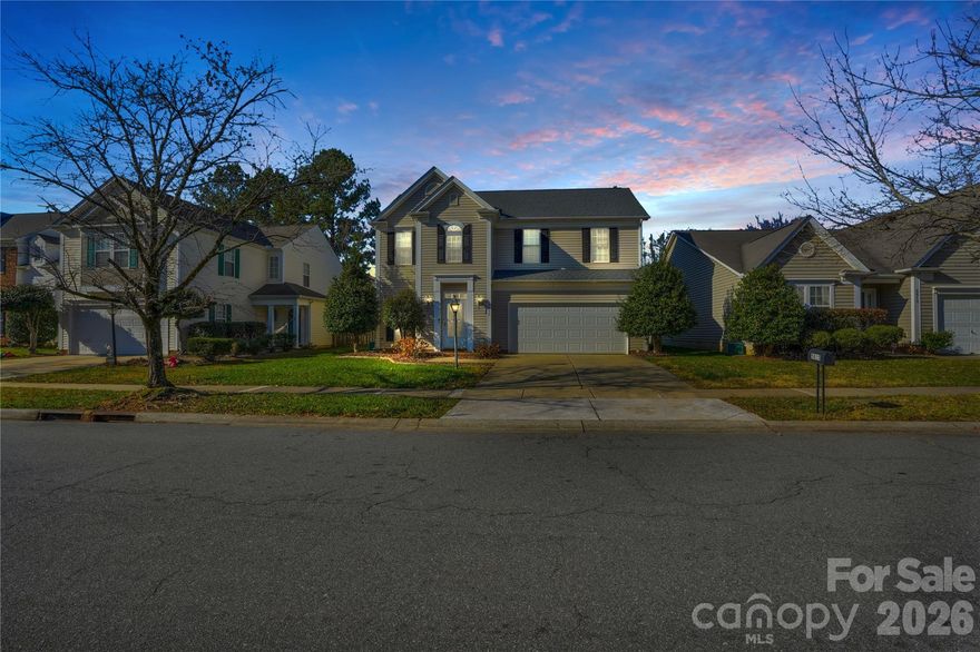Welcome to this beautifully maintained 2-story home, with 3 bedrooms and 2 1/2 baths. Located in an amenity-rich, orderly Charlotte neighborhood, this home features an inviting layout with generous living spaces and a primary bedroom which includes a walk-in closet plus a private bathroom. The kitchen provides abundant natural lighting from the sliding doors which flows into the backyard. This property combines peaceful living, featuring a community pool, with practical accessibility conveniently located right off of i-485. It is ideally situated being within walking distance from a variety of shopping, dining, and everyday amenities. Schedule a private showing today to experience all this property has to offer.