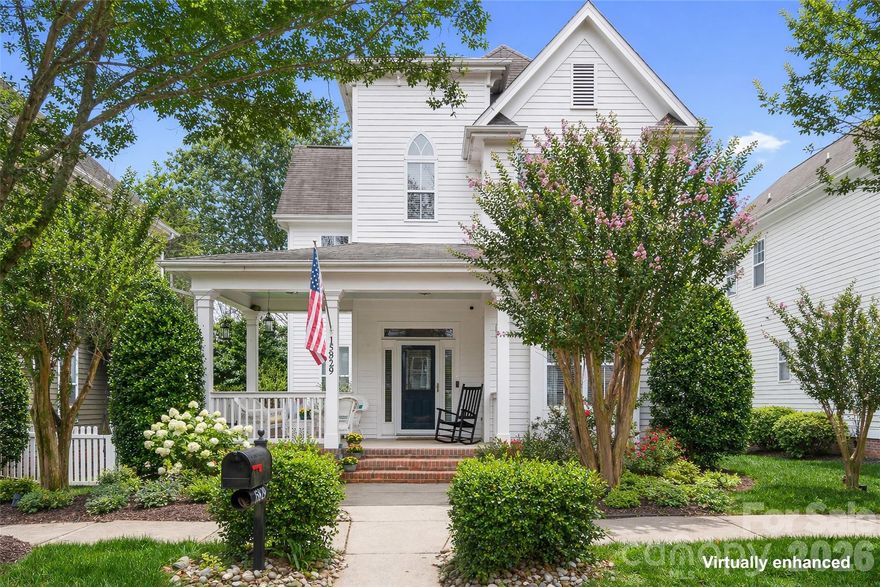 This original owner home is ready for it's new owners and a great price. The large front porch is the perfect welcome to this bright and sunny home that shows pride of ownership. This popular Saussy Burbank floor plan is semi - open concept with the kitchen overlooking the family room and eating area. The main level also includes a separate "flex room that can be used as an office, sitting room or formal dining room. 10 foot ceilings and hardwoods throughout the main level with neutral paint throughout are the perfect canvas to add your personal updates. Upstairs you will find a large primary bedroom ensuite with a walk in closet. Two additional bedrooms share a jack and jill bathroom. 
Outdoors, enjoy the perfect rocking chair front porch overlooking a beautiful tree lined street or your fully fenced back yard with a paver patio perfect for hosting family and friends.
Birkdale Village is a vibrant and walkable mixed use community where you can walk to dining, entertainment and shopping within minutes. Enjoy the many community amenities such as lovely pocket parks, miles of trails, a community pool and clubhouse and tennis/ pickleball courts.  Within a 5 minute drive or even a walk you can enjoy Birkdale golf course or Lake Norman and one of it's premier boat clubs. 
Conveniently located to 77, the towns of Cornelius, Huntersville, and Davidson, the city of Charlotte, Charlotte-Douglas International airport, UNCC and Davidson College.