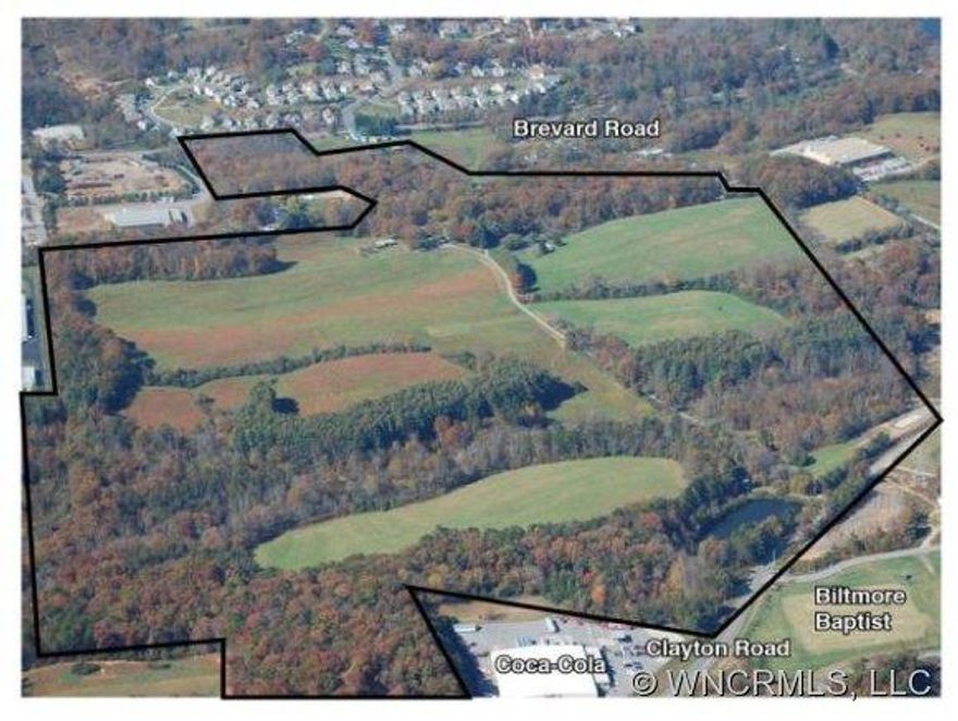 This is the best development opportunity in Western North Carolina. Rolling terrain, all utilities, and less than one mile from I-26 and Biltmore Park Town Square. Frontage on Clayton Road and Brevard Road.