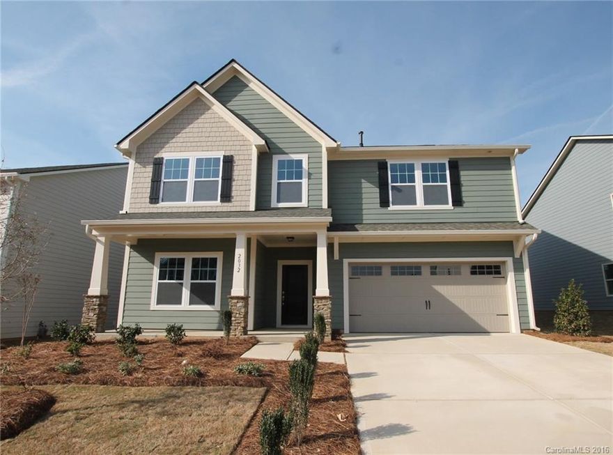 NEW home in amenity filled Tega Cay community . This 4bd/3.5bth home features over 3600 HSF and a floor plan that covers just about everything; private study, formal dining, master sitting & an oversized bonus room. Loaded with upgrades! Highlights include 1st floor Hardwoods, Kitchen Cabinet Feature Upgrades, Recessed Lighting, Granite Countertops, Two Tone Paint, Upgraded Luxury Master Bath & much more. Award Winning School district.  Builder offers closing costs with use of preferred lender.
