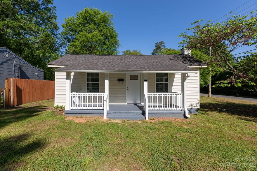 Come enjoy your summer evenings rocking on your front porch  This adorable ranch has been remodeled and is move in ready!  This ranch features 3 bedrooms, 2 full baths with new paint, lights, flooring, plumbing, new kitchen cabinets, sink, countertops and faucet and new water heater.  Sitting on a corner lot in an established neighborhood that is close to shopping, schools and dog park.  No HOA and minutes from I-77 and downtown Rock Hill.