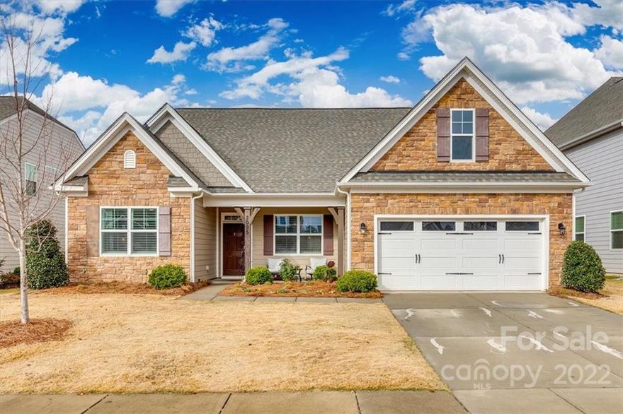 Back on the Market.  No fault of seller.   Move-in ready!  This 1 1/2 story home with primary bedroom down is in the highly desirable, amenity rich Walnut Creek subdivision.  Located in SC which enables lower taxes Vs. NC section of Walnut Creek.  Numerous upgrades such as Outdoor living package which includes, patio paver, seat wall and fire pit! Adjustable blinds, Bedroom light package, carriage style garage doors, stone & fiber cement exterior, and upgraded flooring! Designer chef kitchen with crown molding, upgraded cabinets & hardware, granite counter tops with ceramic tile back splash, and recessed lighting!  Freshly painted interior.  Enjoy the amenities of this community – resort-style pool, clubhouse, workout facility, 2 playgrounds, tennis courts, baseball & soccer fields, walking trails, and community pond. The community is also next to a 60-acre county park. Located just minutes from new shops & restaurants.