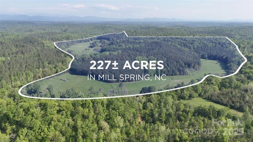 Discover a rare AUCTION opportunity to own a 227± acre riverfront estate in Mill Spring, NC, featuring over 1.5 miles of Green River frontage. This exceptional property boasts 55± acres of fenced pasture, a 30' x 60' metal barn, and a versatile 3-bedroom, 1-bathroom barndominium with a 1,650± sq ft residence and 1,875± sq ft shop. Ideal for equestrian enthusiasts, it's located just 5 miles from the renowned Tryon International Equestrian Center.

The land offers a 5.5-acre stocked pond, hardwood forests, open fields, and abundant wildlife, providing endless opportunities for fishing, hunting, kayaking, and hiking. This property is perfect for those seeking a private retreat, a family compound, or a 1031 exchange investment in a rapidly growing region.

Auction Date: May 29, 2025, at 5:00 PM ET. On-site and online bidding available. Preview on May 23, 2025, from Noon to 5:00 PM. Property sells "AS IS" with no contingencies; buyer pays all closing costs.