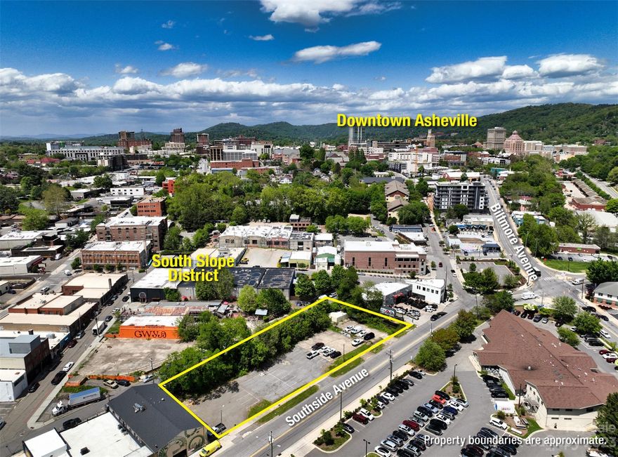 Incredible opportunity for a level, ¾ acre infill development site in downtown Asheville. Located in the “South Slope District” with its nationally recognized brewery and restaurant scene. Walking distance to historic McCormick Field, home of the Asheville Tourists. Ballpark is slated for a ~$37.5 million upgrade. 1 mile from the Mission Hospital campus, largest hospital serving WNC. Located in an Opportunity Zone & the Small Hotel Overlay (<35 rooms). Flexible zoning, ideal for mixed-use, residential, retail and hospitality uses. See attached brochure.