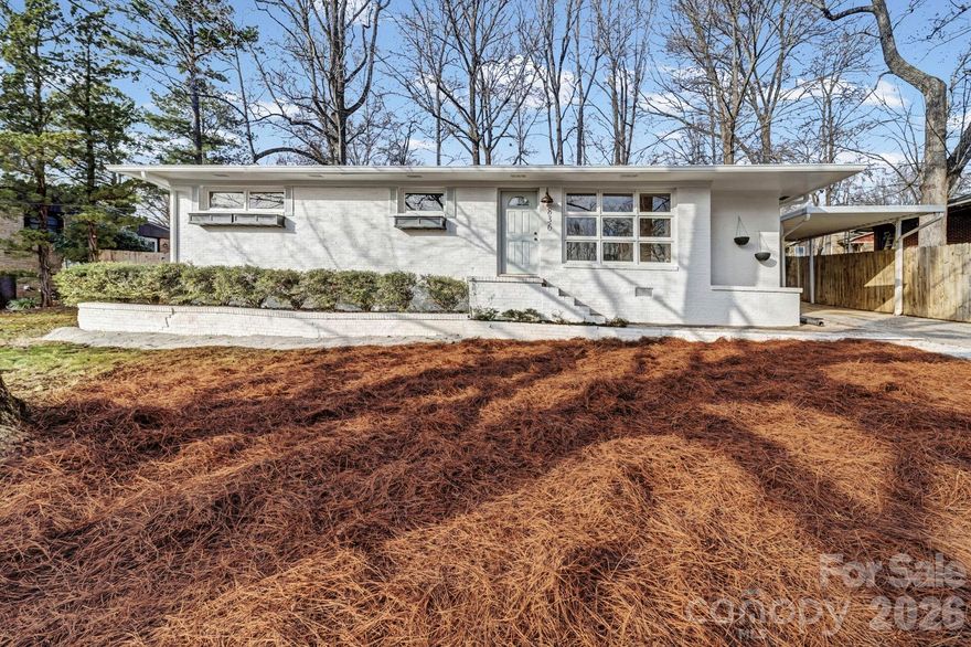 Fully permitted, high-quality renovation on an amazing lot in a central Rock Hill location just minutes from downtown. This 3-bedroom, 2-full-bath home offers space, privacy, and modern upgrades — all under $250,000 with no HOA.

The kitchen is a standout, featuring custom ¾” plywood cabinetry, marble countertops, new stainless steel appliances, and gold-accented hardware and fixtures. Red oak hardwood floors run throughout the home, complemented by recessed lighting in the living room and fresh interior paint.

The fully custom primary bathroom showcases a modern design with a gold sliding glass shower door, gold shower niche, and permitted plumbing upgrades. Additional permitted improvements include a full electrical rewire with upgraded 200-amp service, reworked laundry area and all brand new gutters from Charlotte Gutters Express. 

Major systems have been professionally addressed, with the HVAC serviced by Southern Heating & Air and the roof fully inspected and serviced.

Outdoor living shines with a covered back porch finished with brick pavers, a rear storage shed, carport, fresh exterior paint, and fully landscaped yard — ideal for enjoying the lot and outdoor space.

Move-in ready, thoughtfully renovated, and hard to find at this price point with these features and location.