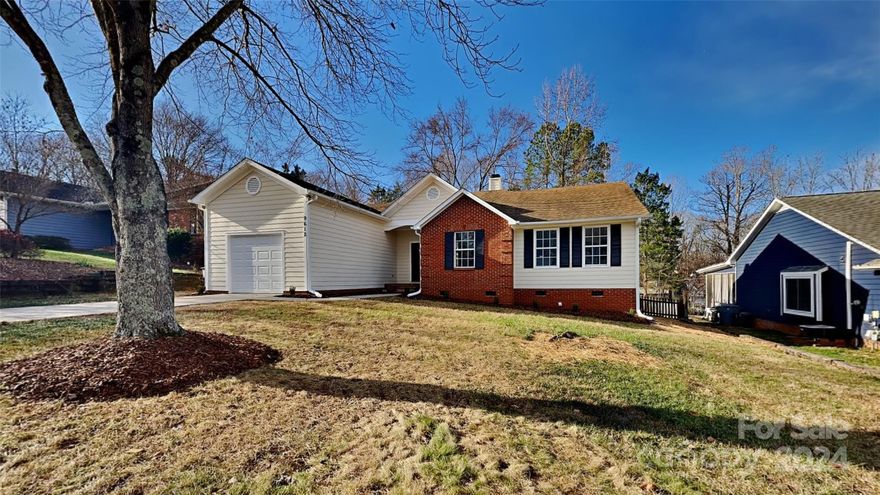 Welcome to this beautifully maintained 3-bedroom, 2-bath ranch home in the heart of Matthews, offering the perfect blend of comfort and convenience. Situated just minutes from shopping, dining, and all the amenities you need.   Step inside to find a spacious and inviting floorplan with plenty of natural light throughout. The living areas are perfect for entertaining or relaxing, featuring a cozy atmosphere and an easy flow from room to room. The well-appointed kitchen offers plenty of cabinet space. The generous primary suite features a private bath, while the additional bedrooms are bright and roomy, providing versatility for any needs. Outside, you'll discover a large, private backyard surrounded by mature landscaping, ideal for outdoor gatherings, gardening, or simply unwinding in your own peaceful retreat. This lovely home combines a great location, thoughtful design, and a charming outdoor space—don't miss out on the opportunity to make it your own!