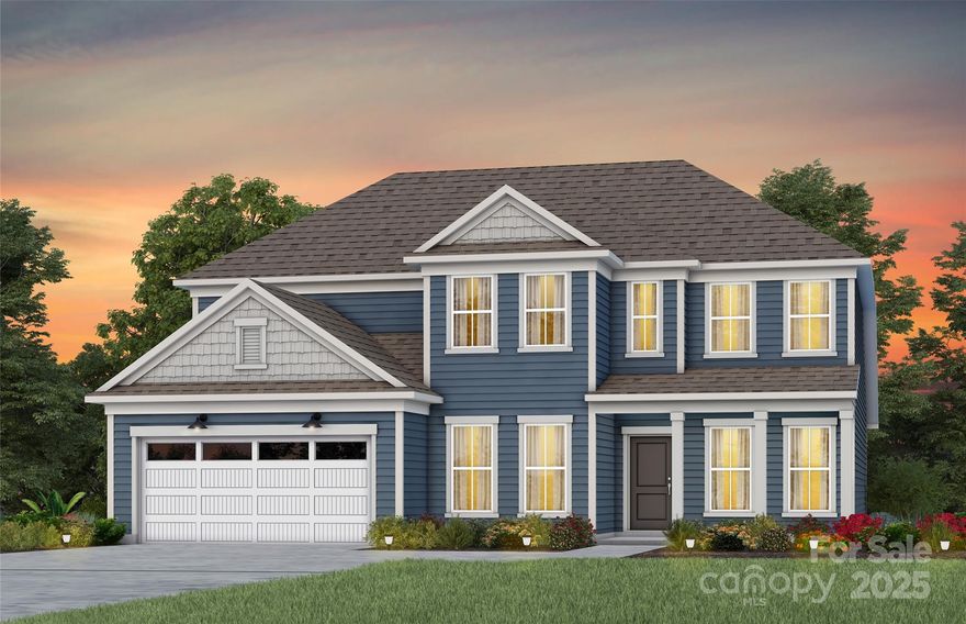 Vanderbilt Floor Plan ready by JULY 2025 in Brand New Kinsdale Community in Indian Land! List Price includes any current sales incentives as shown on our website, call for details.  Our breathtaking Vanderbilt Floor Plan offers beautifully curated selections and incredible structural features such as an inviting rear Covered Porch, Primary Suite w/spa like Bath w/ rainfall shower and freestanding tub, Laundry on the Main & planning room great for working from home. This open floor plan will not disappoint with the spacious Gathering Room w/ fireplace & Gourmet Kitchen.  Upstairs features a Loft, 3 additional bedrooms, a Full Bath and an additional Jack and Jill Bathroom.  All upgrades and options have been selected.  Visit us at our sales center, in the community, to learn more about this and other incredible homes in tranquil Kinsdale. HOA fees include High-Speed Internet/Cable and private trash collection.  All Photos are representative only, not of this home.