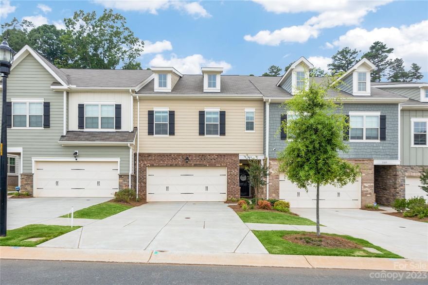 Washer, Dryer and Refrigerator to remain. Located in charming Matthews, just mins to the downtown Matthews area. Luxury Townhome living. Built in 2020 this townhome offers 3BRs, 2-1/2 Baths with open floorplan, kitchen with huge center island, granite countertops, gas stove, stainless steel appliances, custom cabinets, tile backsplash and luxury vinyl plank floors throughout bottom level. Upstairs has wonderful loft area - great for a rec room, exercise room & or office area, primary suite with large primary bath, oversized shower with huge walk-in closet, spacious secondary bedrooms & a spacious size laundry room. Large 2 car garage. Enjoy the views of the common space which includes grilling & gathering area, located in front of this townhome. Great for walking the dog & meeting up with neighbors. You can enjoy seating on back patio total privacy from neighbors with privacy fence dividers on each side & woods behind. Investors welcome.