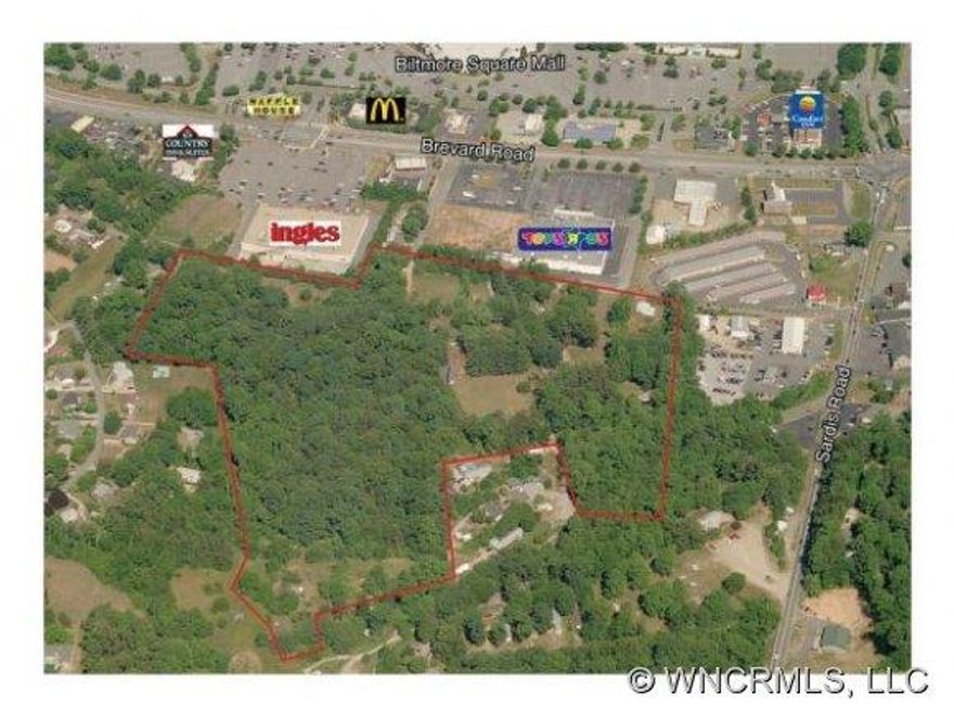 This listing is part of a prime 23.6-acre multifamily site of 11 different parcels near Biltmore Square Mall and abundant amenities. Previously conditionally rezoned to Regional Business District and approved for up to 422 multifamily units while part of City of Asheville's extraterritorial jurisdiction. This zoning also allowed for hotel/motel and/or office use. All due diligence data available. All utilities available. On ART Bus Line #9.