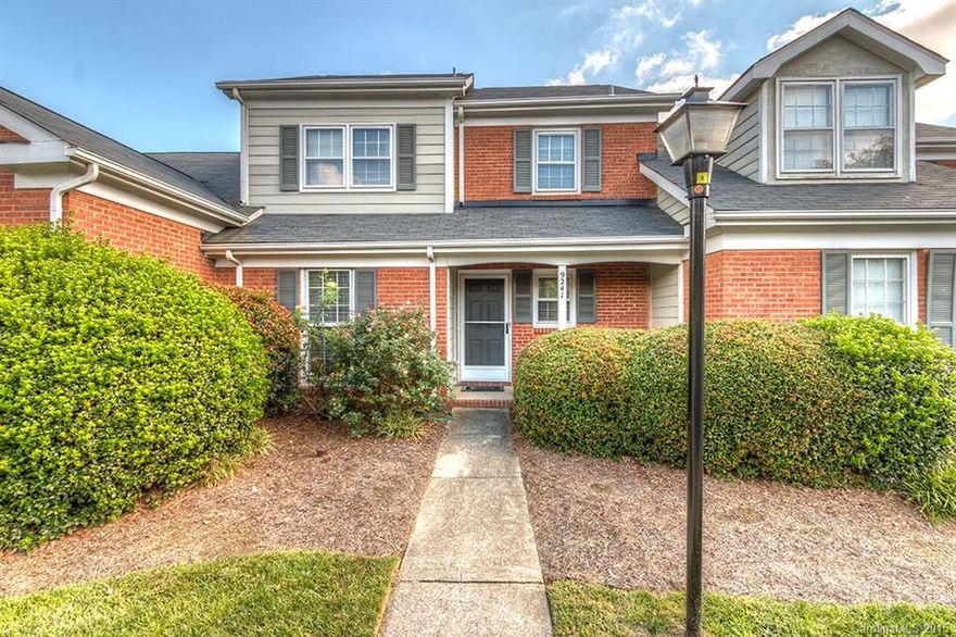 BACK ON THE MARKET!  Buyer financing fell through!  New HVAC - April 2015.   All new energy efficient windows - December 2015.   Carpet, oven/range and dishwasher are two years old.  Great room features a wood burning fireplace and wet bar.  Both bedrooms have their own full bath - perfect for roommates.  Refrigerator, Washer and Dryer are included.  Established community with pool and tennis courts.  Conveniently located between South Park and Ballantyne, with easy access to I-485.