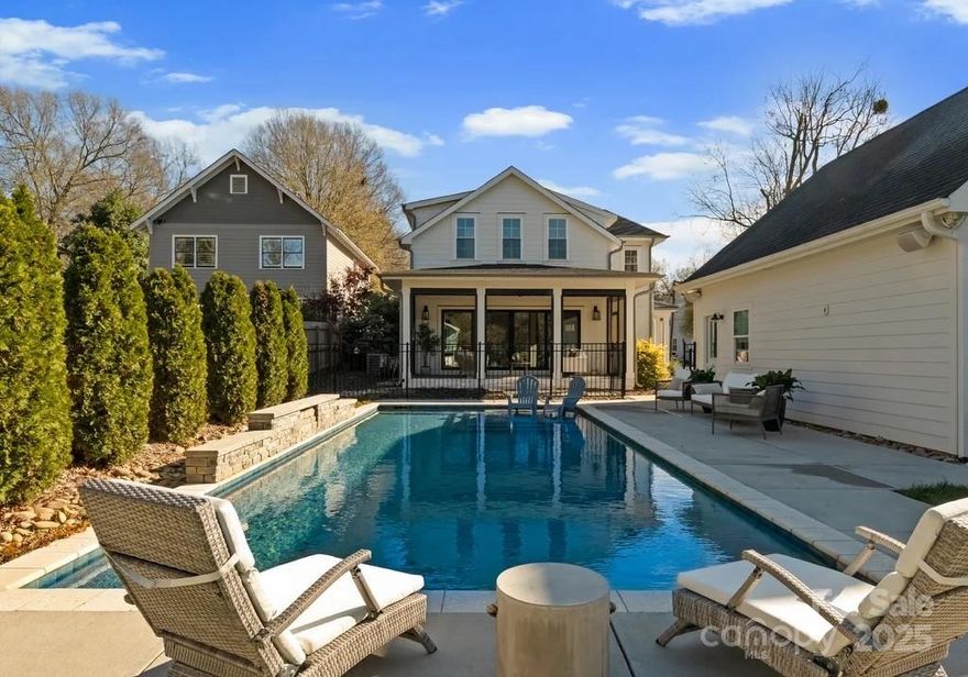 Welcome to a rare blend of timeless architecture and thoughtful modern living. Originally built in 1935, this home reflects the craftsmanship and charm of its era while offering the confidence and comfort of a complete 2023 renovation and expansion. Every major system—roof, HVAC, plumbing, siding, insulation, and electrical—was replaced, giving the home the reliability of new construction while preserving the historic character that makes it unique.
Inside, natural light highlights original details now paired with elevated modern finishes. The floor plan offers the perfect balance of open gathering areas and quiet, defined spaces—ideal for entertaining, relaxing, and everyday living.
The brand-new kitchen is designed to be both beautiful and functional. Featuring Jenn-Air panel-ready appliances, including a built-in ice maker, it offers seamless design and premium performance. The oversized island, with seating for six, naturally becomes the heart of the home—perfect for casual meals, hosting, and daily routines.
Behind the walls, thoughtful upgrades ensure lasting comfort and efficiency. During the addition, the original structure received new exterior sheathing and added insulation, bringing the home to modern performance standards. The attic is spray-foam insulated, and the crawl space is fully encapsulated and conditioned, supporting consistent temperatures, cleaner air, and improved energy efficiency.
Outdoor living is a standout feature. The covered lanai, finished with flagstone flooring and a retractable screen system, creates a flexible indoor-outdoor retreat that can be enjoyed year-round. Just beyond, a large in-ground pool offers a private escape on warm days, and a simple, convenient outdoor shower makes rinsing off easy after swimming or time outside.
The property sits on a .27-acre lot with a fully fenced backyard—a great space for kids to play and pets to explore freely. The extended driveway adds even more usable space, offering a safe area for kids to ride bikes, shoot hoops, play games, or create chalk art, away from the street.
A major bonus is the 690 sq. ft. detached garage, fully insulated, heated/cooled, and wired for high-speed internet. This flexible space is ideal for a home gym, office, creative studio, workshop, or future guest suite—adaptable to evolving needs. It also includes a full attic, offering ample, easily accessible storage—an uncommon and valuable feature.
Location completes the package. Nestled in one of the best pockets of NoDa, you’re close to restaurants, parks, breweries, trails, shopping, and light rail transit—yet just far enough removed to avoid the congestion, noise, and parking challenges of the busiest streets. It’s the ideal balance: connected, but peaceful.
Every part of this renovation was completed with intention—preserving what mattered, enhancing comfort and efficiency, and crafting a home designed for the way people live today.
If you’ve been looking for a home with character, quality, modern comfort, and soul—WELCOME HOME. 
Make sure to check out the Virtual tour.  KEYS AT CLOSE.  Check out the cool video at the web URL below