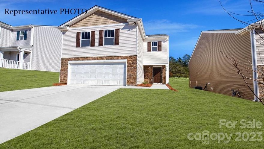 THIS HOME IS UNDER CONSTRUCTION - The Elston is a spacious & modern two-story home. The home features 4 bedrooms, two & a half bathrooms & 2-car garage. The open-concept layout connects the kitchen and living room together creating a welcoming atmosphere. The kitchen is equipped with modern appliances, ample cabinet space, and a center island, making it perfect for cooking and casual dining. The home features a primary suite, complete with a walk-in closet and en-suite bathroom with dual vanities. The additional three bedrooms provide privacy and comfort and share access to a secondary bathroom. Located on the second floor is a loft space which can be used as a media room, home office, or playroom. Additional features include laundry room, ample storage closets, and large windows for natural light. With its thoughtful design, spacious layout, and modern conveniences, 8 x 15 rear patio. Fully sodded yard. 

BRAND NEW HOME WITH COMPLETE BUILDERS WARRANTY