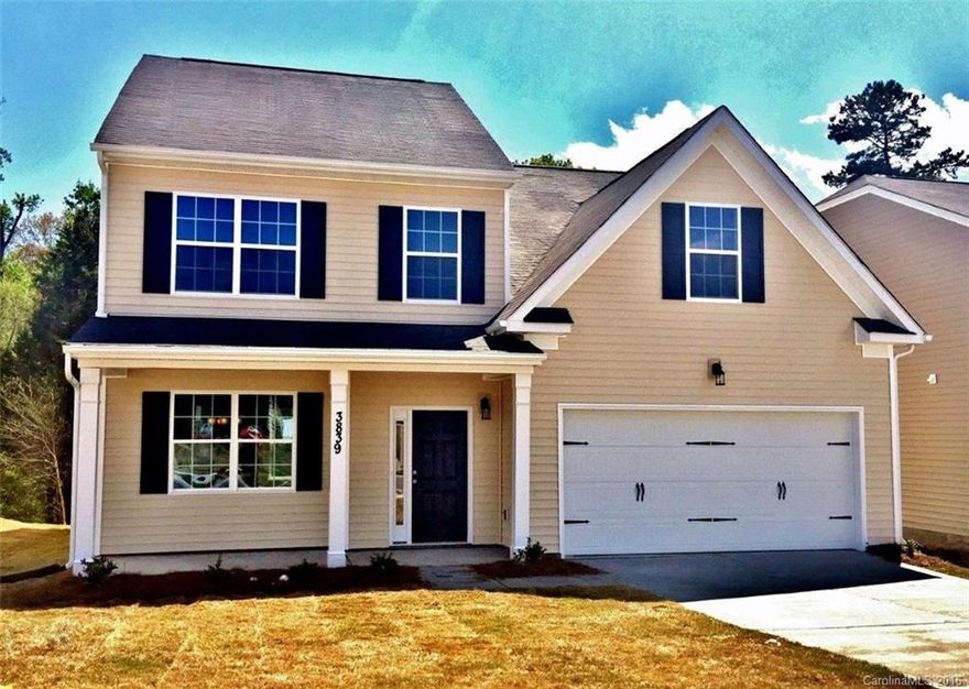 Great community in convenient location! Upgraded light and plumbing fixtures, Carriage style garage door, crown molding, designer interior paint, iron rail and pickets, and upgraded flooring! Premier Kitchen includes upgraded birch cabinets, cabinet hardware, granite countertops, backsplash, recessed lighting and stainless appliances! Come see this beautiful home today!